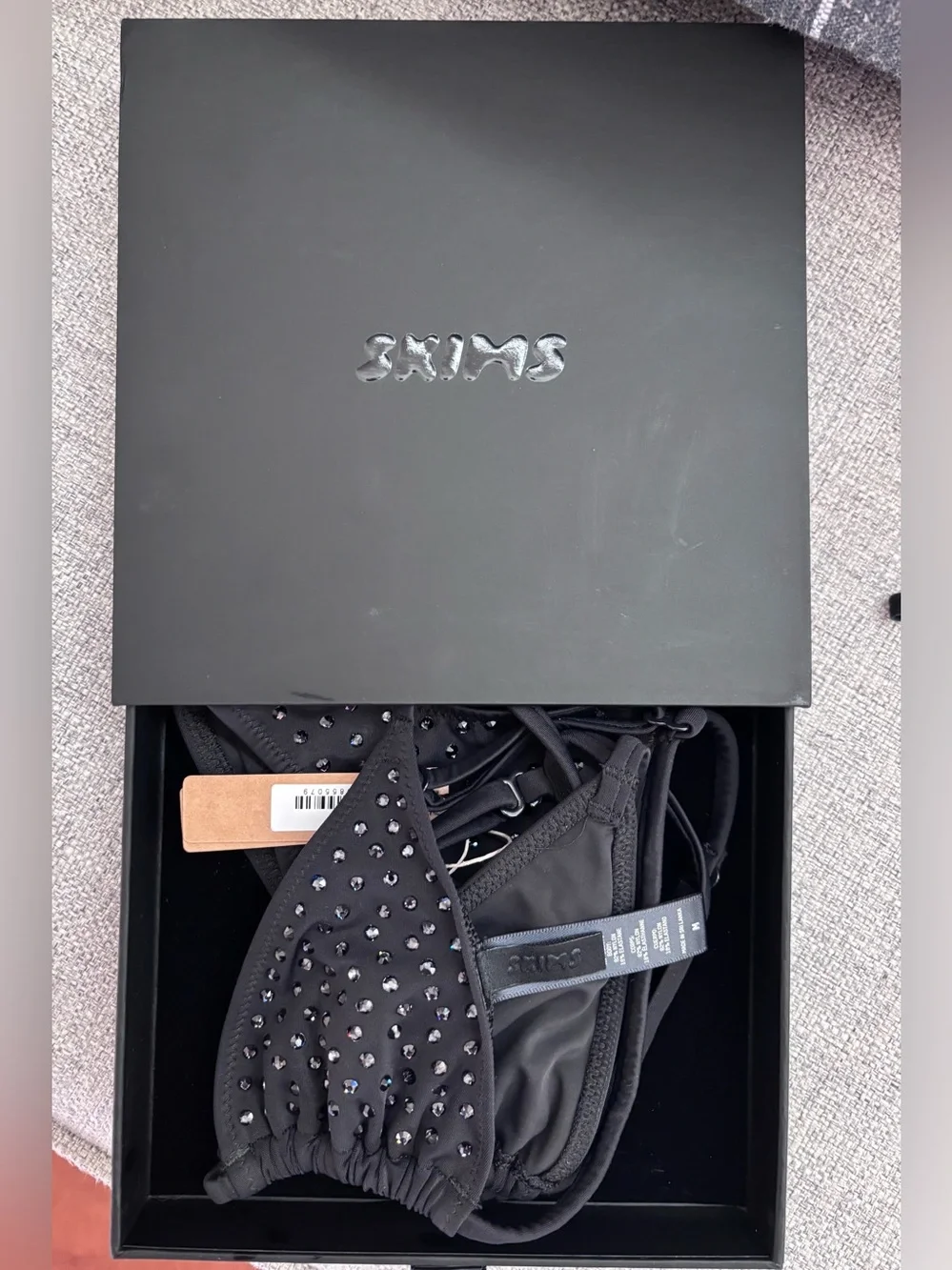 NWT SKIMS “Diamond Encrusted” Limited Edition Swarovski Crystal Bikini W/Box